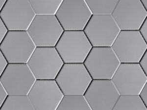 Hexagon Dark Grey 3X3.5