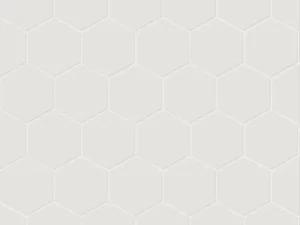 Hexagon White 3X3.5
